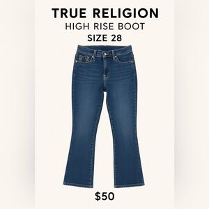 True Religion Women's Dark Blue Boot Cut Jeans